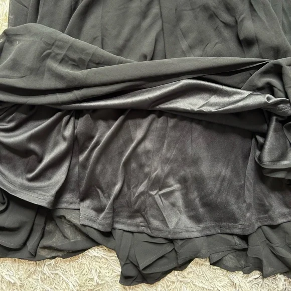 NWOT Lulus Cause for Commotion Black Pleated Bustier Maxi Dress - Picture 7 of 10